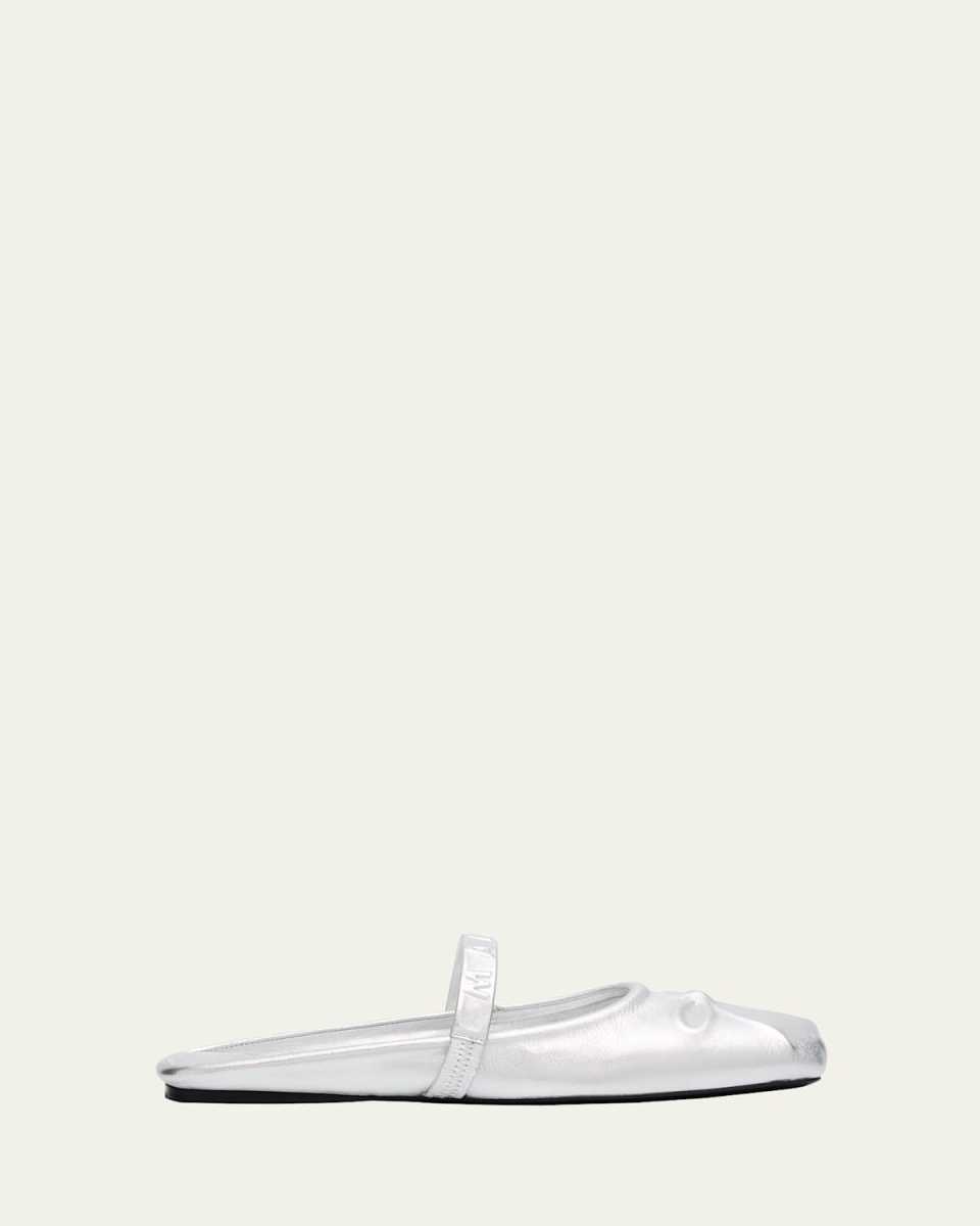 Sabot Metallic Mary Jane Ballerina Flats